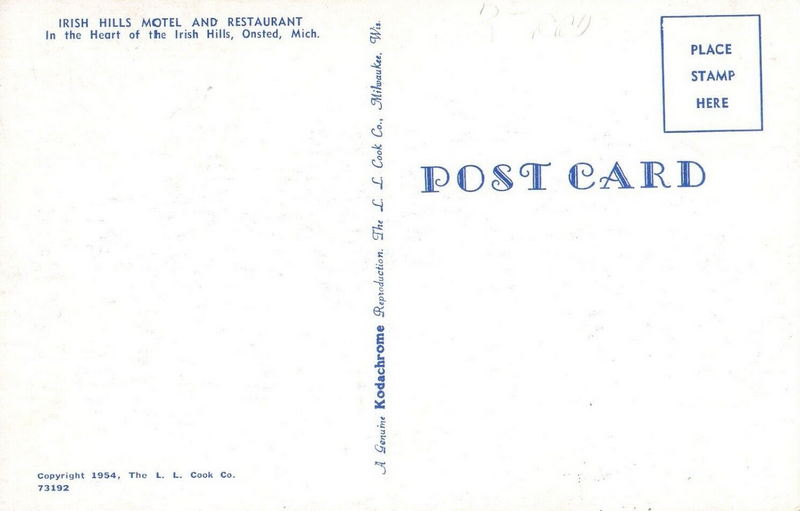 Irish Hills Motel - Vintage Postcard (newer photo)